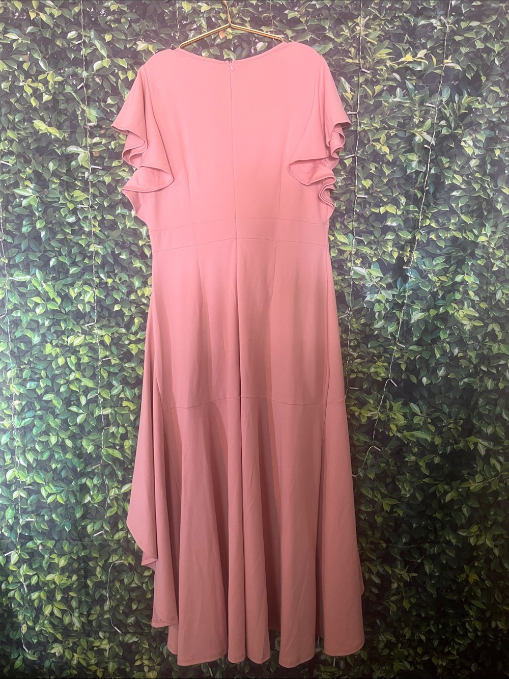 Miusol Dusty Pink High-Low Ruffle Midi Dress - Picture 10 of 11